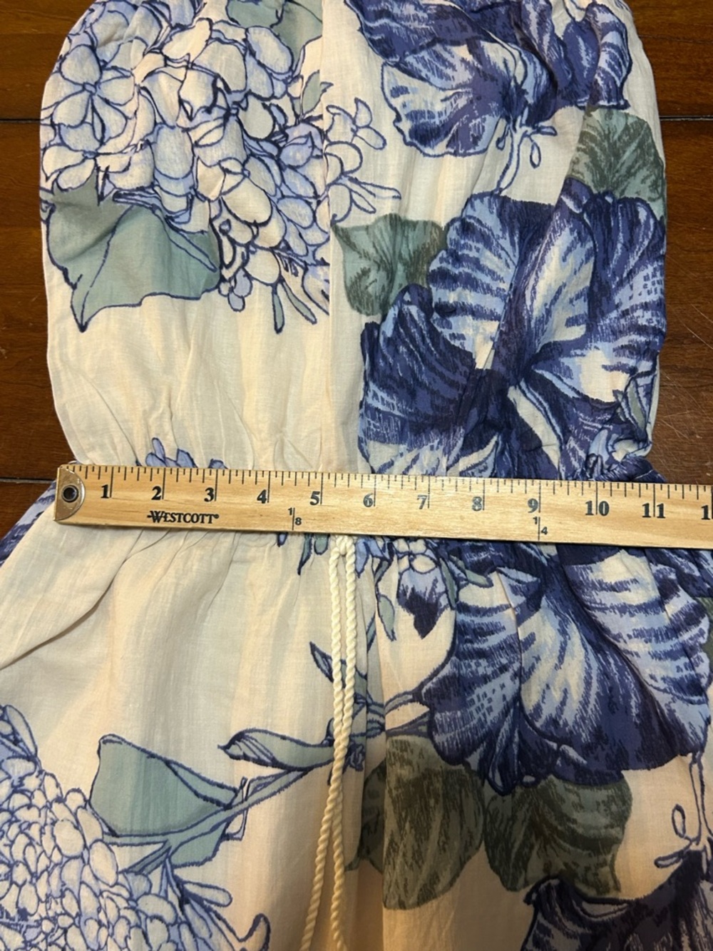 Abercrombie & Fitch Blue Floral Strapless Easy Waist Maxi Dress Womens S Tall - Picture 8 of 10